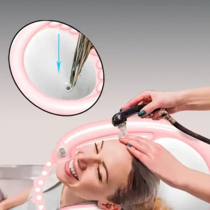 Bassin de lavage de cheveux gonflable en PVC pliable et portable