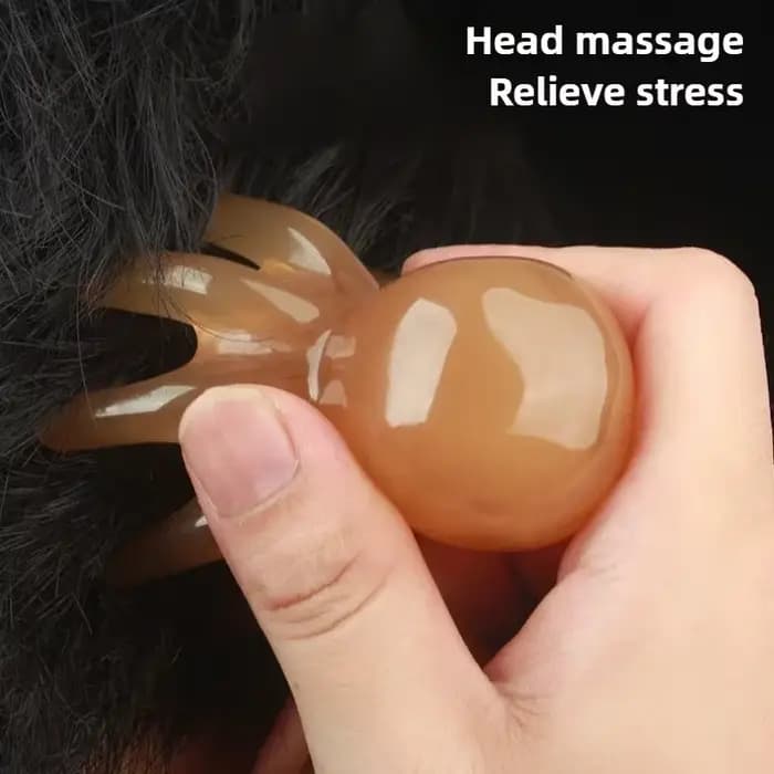 Peigne de massage en résine en forme de pieuvre pour le grattage des méridiens