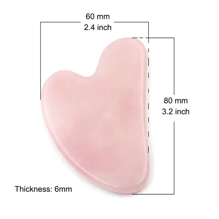 Planche de Massage Gua Sha en Quartz Rose naturel