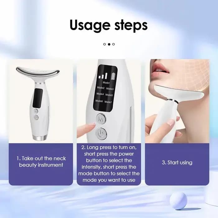 Masseur de visage et de cou LED à usage domestique
