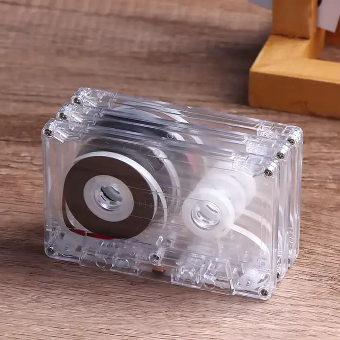 Dispositif d'enregistrement audio, cassette standard avec 45/60/90 minutes, ruban vierge, étui de rangement transparent pour la parole et la musique