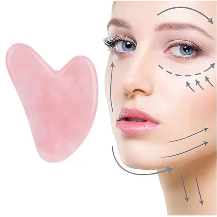 Outils de massage Guasha en jade pour le visage
