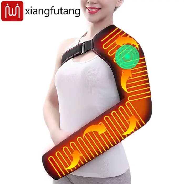 Attelle chauffante électrique à bras long pour massage et soutien du coude