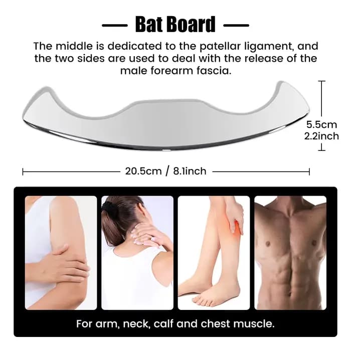 Outil de massage Gua Sha en acier inoxydable