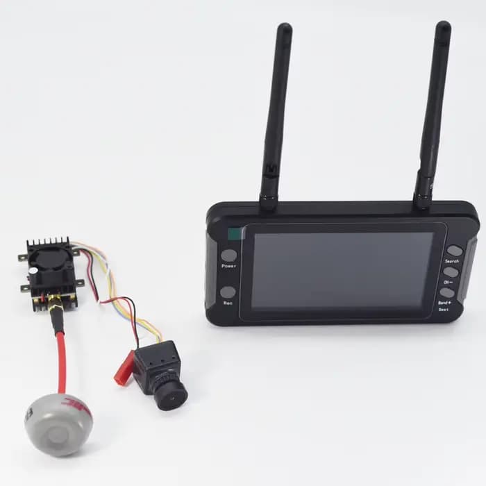 Transmetteur VTX 5.8G 48CH 2W, transmetteur vidéo réglable 2000mW avec capteur CMOS 1/4 ", caméra droite 1200TVL pour Drone FPV RC
