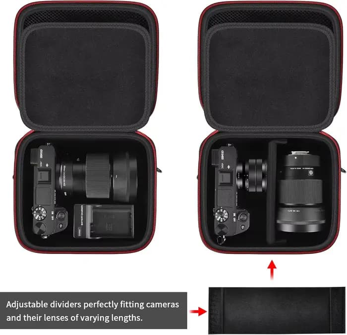 Étui de rangement pour appareil photo numérique sans miroir Sony Alpha ZV-E10 Alpha a6400/ a6700/ a6100/ a6000/ a6600/ a6500 (sac uniquement)