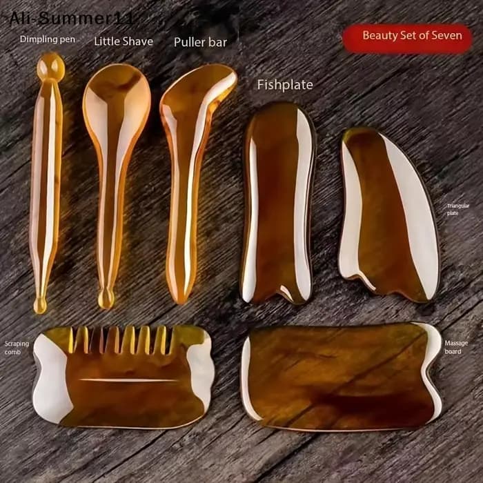 【RV】 7 outils de massage Guasha pour le visage et le corps