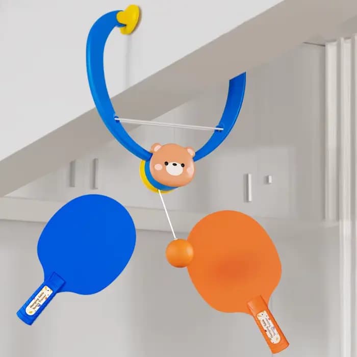 Entraîneur de tennis de table suspendu, jouet sportif avec raquette, mini badminton, balle de tennis, jeu interactif parent-enfant, intérieur/extérieur, enfants