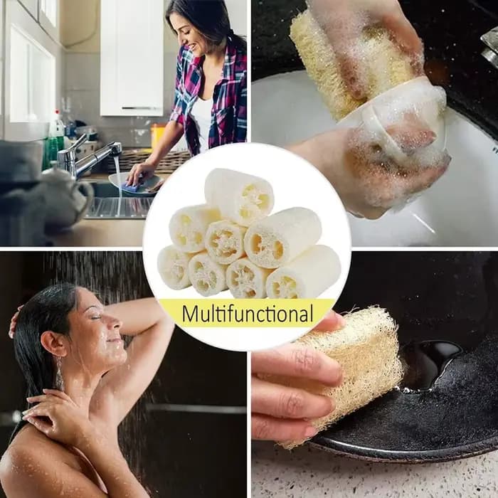 4 pièces/paquet Loofahs organiques Loofah Spa épurateur exfoliant naturel Luffa éponge de lavage du corps enlever la peau morte fait savon 4 pouces