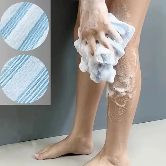 Serviette de bain exfoliante ultra longue pour le dos