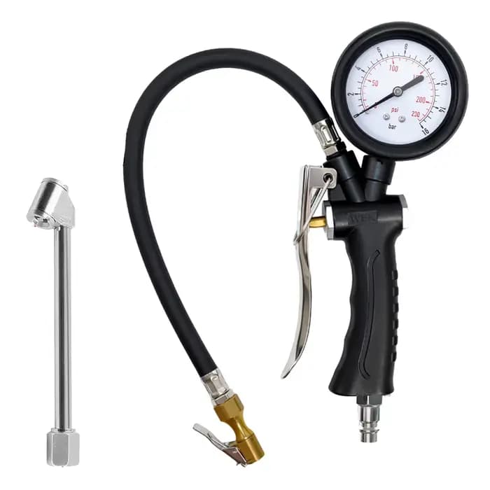 Pistolet de gonflage de pneus pneumatique pour voiture et moto, manomètre de mesure de la pression des pneus, outil de gonflage et dégonflage, interface EU US JP