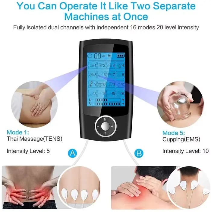 16 Modes Électrique Tens Relax Stimulateur Musculaire EMS Acupuncture Massage Du Corps Thérapie Numérique Minceur Machine Électrostimulateur