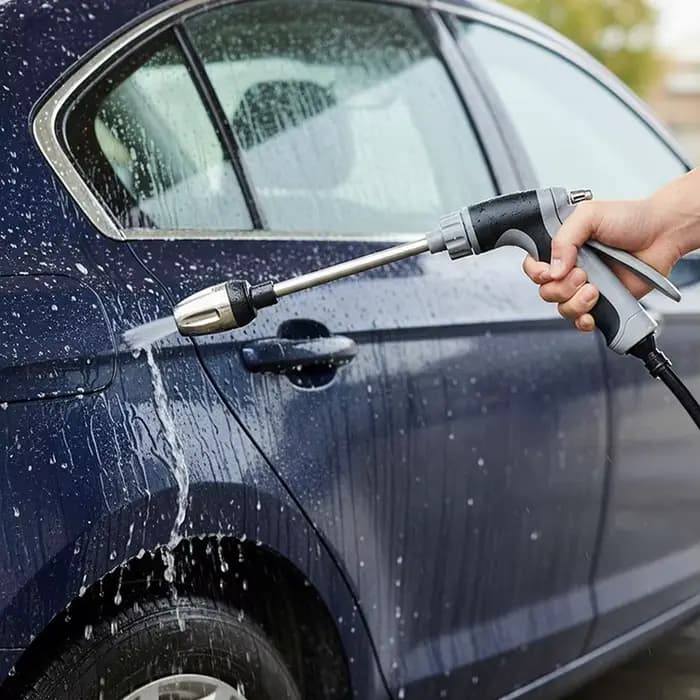 Pistolet à eau haute pression léger avec poignée en caoutchouc, pistolet pulvérisateur en métal pour le lavage de voitures à domicile, l'arrosage du jardin