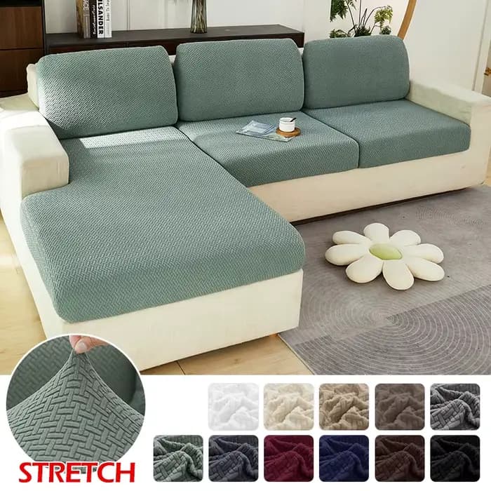 Housse de coussin de siège de canapé en Jacquard, protection de meubles, pour salon, lavable et extensible