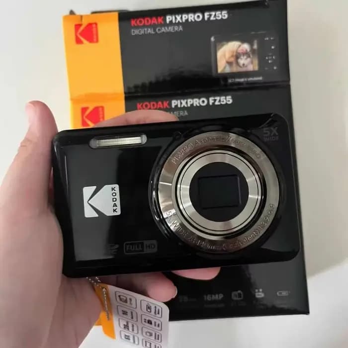 Caméra de vlogging Full HD originale KODAK PIXPRO FZ55, caméra numérique 1080P, 16MP, écran LCD 2,7 pouces, zoom optique 5x, grand angle 28 mm pour vidéo