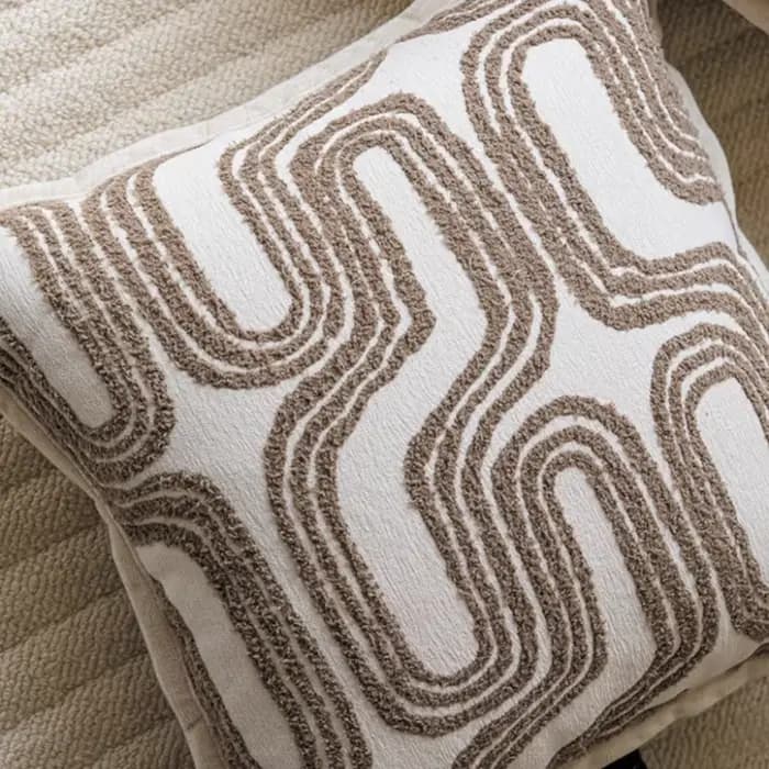 Housse de coussin de luxe légère, crème française, café, Chenille, Jacquard, décorative, nouvelle maison, 2025