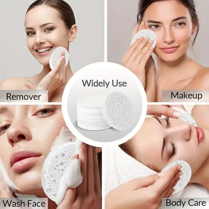 30 éponges cosmétiques naturelles pour Spa, sans alcool, feuilles nettoyantes et exfoliantes pour le visage sans parfum, éponges de beauté