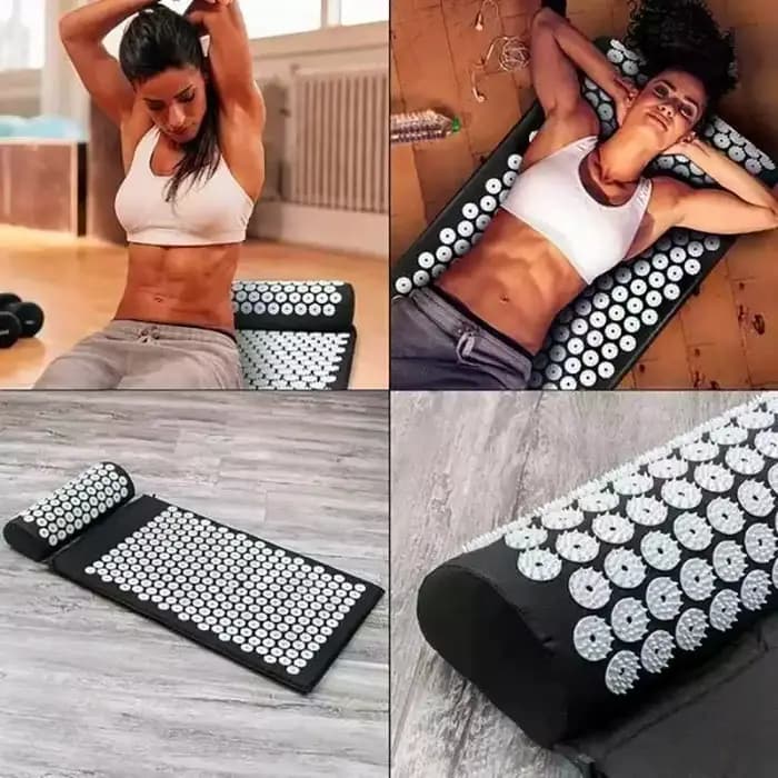 Tapis de massage Shiatsu et d'acupression avec coussin à picots
