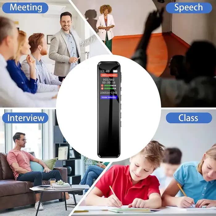 Enregistreur vocal numérique portable, mini dictaphone, son activé, micro statique, lecteur MP3 WAV, enregistrement de longue durée pour réunion