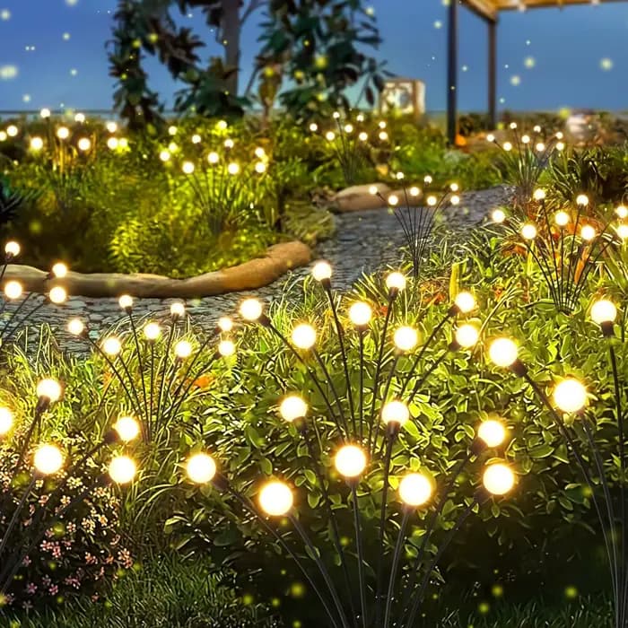 6/8/10 LED lampes de jardin à énergie solaire luciole lumières extérieures étanches vibrantes oscillantes pour la décoration de voie de Patio