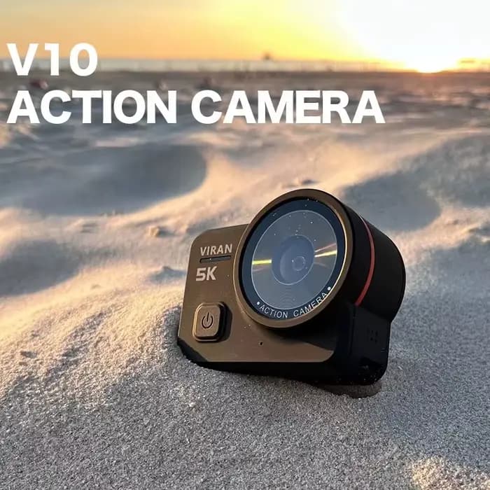 Caméra d'action VIRAN V10 5K, étanche, caméra sportive 4K, écran tactile LCD 2,0 pouces, stabilisation EIS, caméra embarquée, détection de mouvement, enregistrement