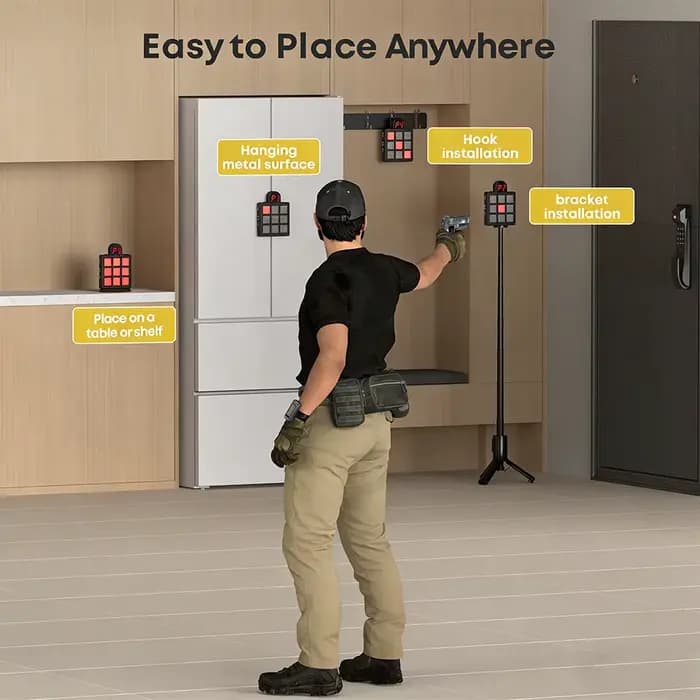 Système d'entraînement au tir à sec avec cible laser multi-mode à 9 grilles et balles d'entraînement laser de 9 mm