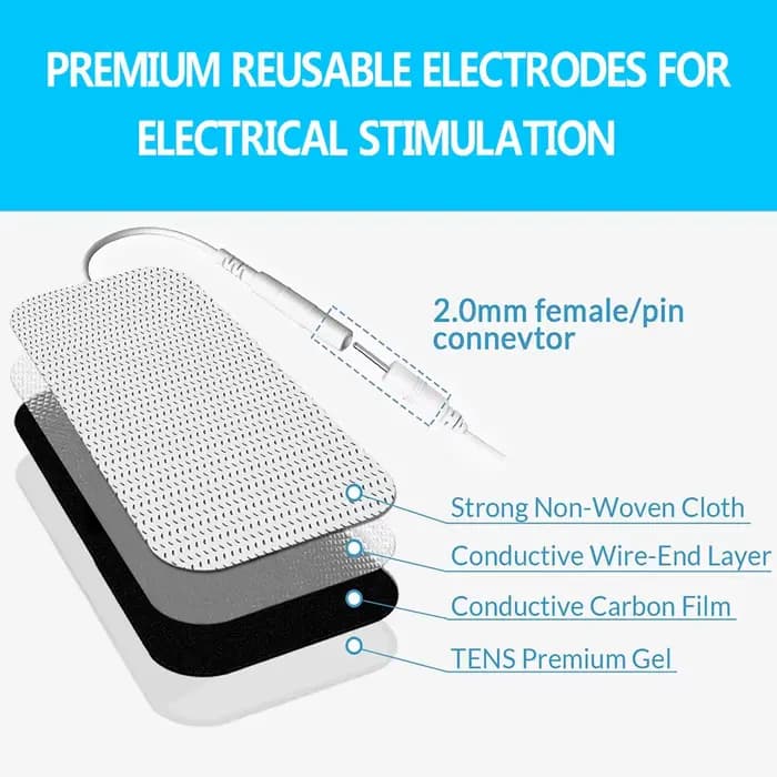 Électrode Tens de physiothérapie ​ Coussinets Gel conducteur thérapeutique pression d'impulsion électrique Compex stimulateur musculaire patchs de Massage