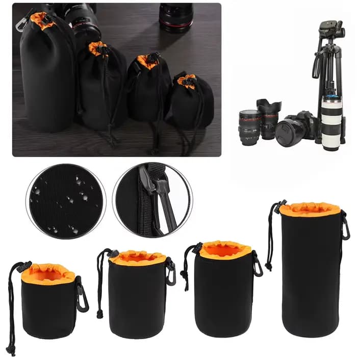 Poudres d'objectif d'appareil photo en néoprène, étui souple étanche pour la plupart des appareils photo reflex numériques, IL, Sony