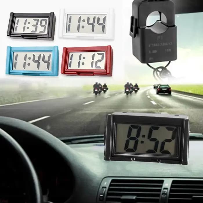 Horloge électronique de voiture tableau de bord temps affichage numérique électronique horloge de voiture auto-adhésive Simple horloge numérique accessoires de voiture