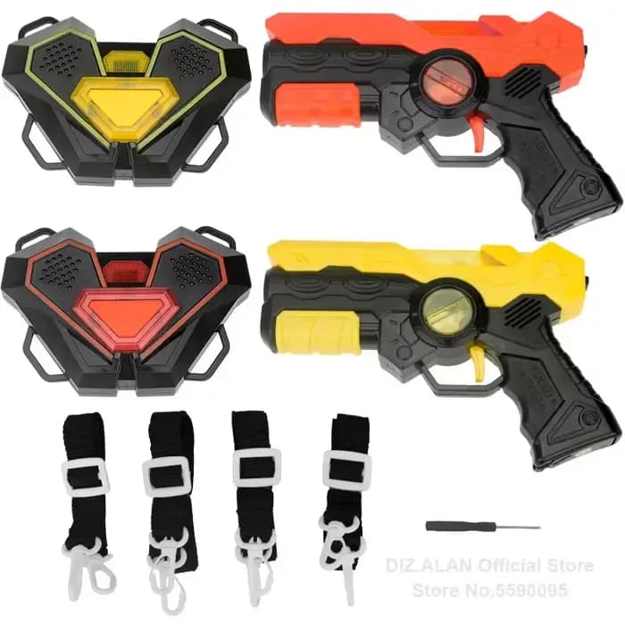 Ensemble de pistolets de jeu de tir au laser, jouets électriques infrarouges pour enfants, pistolet de jeu au laser pour garçons, enfants, sports intérieurs et extérieurs