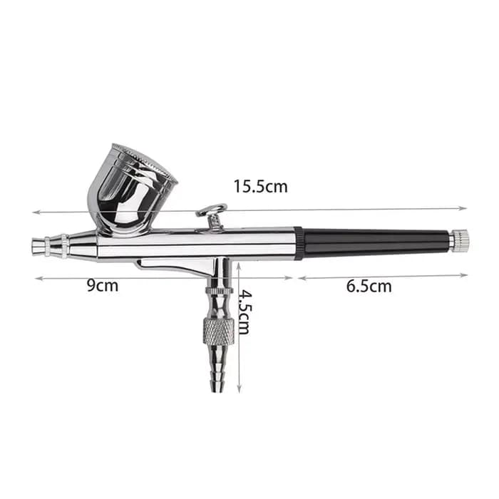 Mini aérographe à double action par gravité, pistolet de pulvérisation pour ongles, ensemble de peinture de maquillage, tatouage du visage, Art, beauté, réparation de voiture à jet d'encre, outil de b