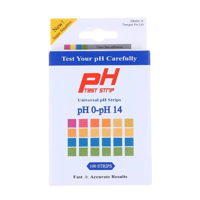 100 bandelettes de test de pH de l'eau 0-14, kit en papier facile à utiliser pour piscine, spa, eau potable et test d'aquarium