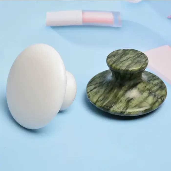 Masseur de tête de champignon en Jade naturel