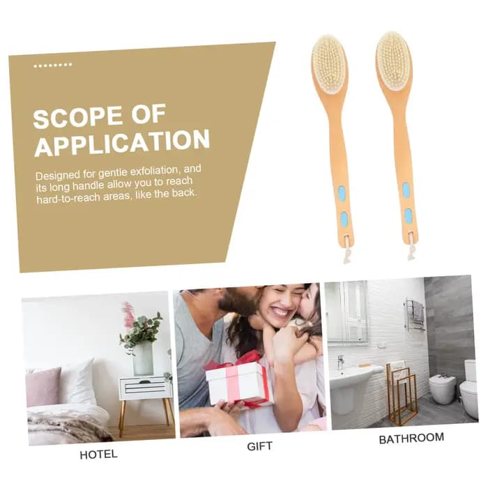 Peau sèche bois corps brosse Exfoliation poils naturels dos