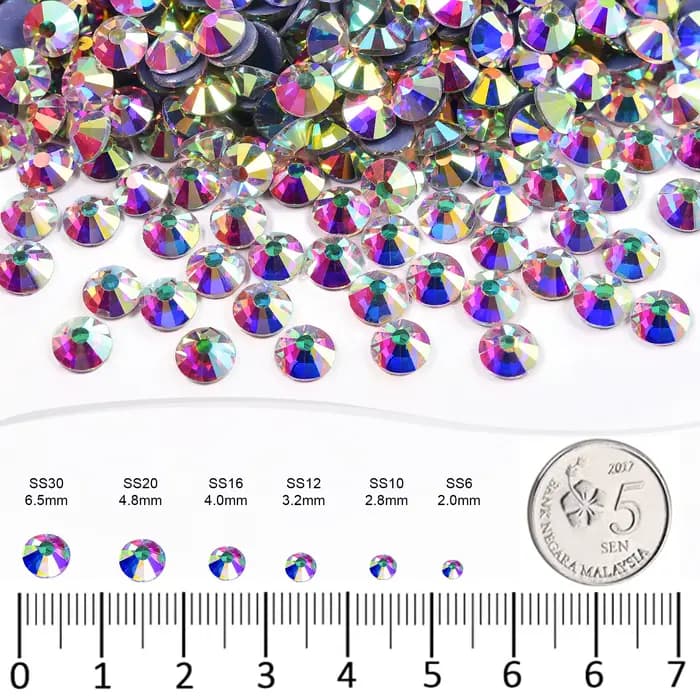 OLeeya-P306 Paradis Brcorporelle Hotfix Verre Strass Clip Flatback Paillettes Strass Charbon pour Vêtements Vêtement Robe De Mariée