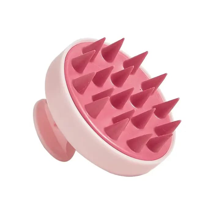 Masseur de cuir chevelu et brosse à shampooing 2-en-1 en silicone - Stimulateur de croissance capillaire indolore pour