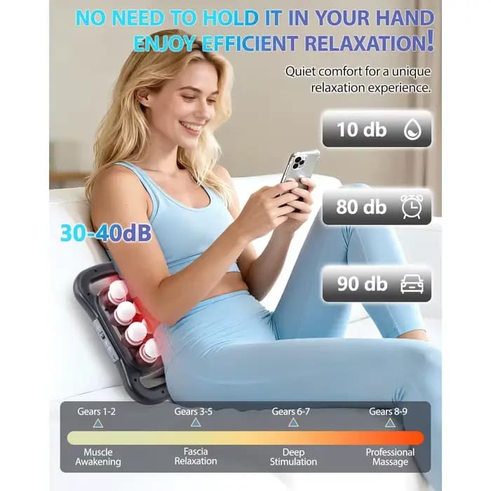 Pistolet de massage à 16 têtes avec 9 modes et intensités