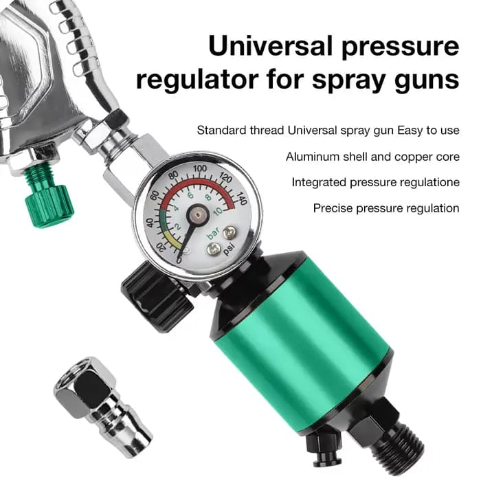Valve de pression pour pistolet de pulvérisation, régulateur de pression avec filtre à huile et à eau, manomètre pour pistolet de peinture domestique, régulateur d'air, accessoires pour outils pneumat