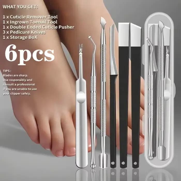 Ensemble d'outils de pédicure professionnels 6 pièces