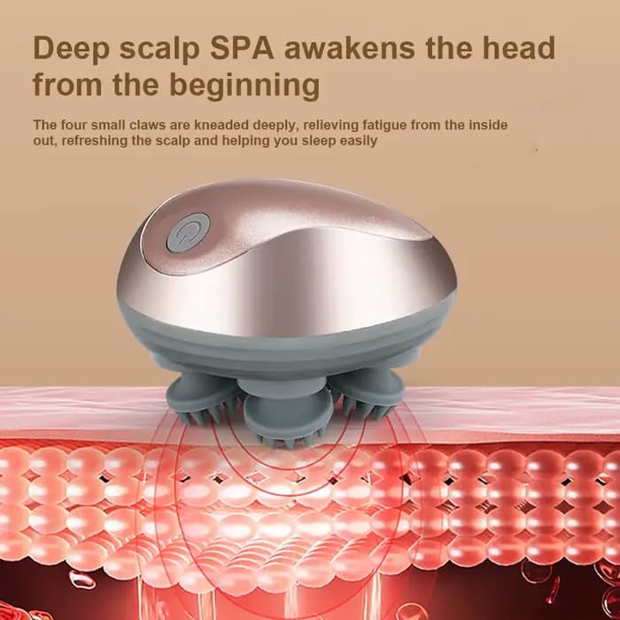 Mini Machine de Massage de tête en Silicone pour cuir chevelu