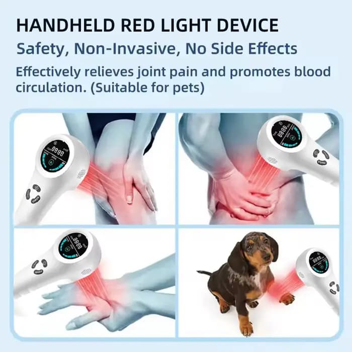 Appareil de beauté infrarouge à lumière rouge 650nm+808nm portable pour le visage et le corps