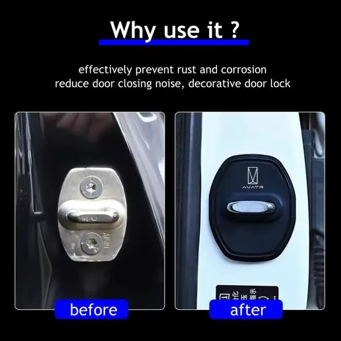 Couvercle de protection en silicone pour serrure de porte de voiture, accessoires pour AVATR 06 07 11 12 2025 2026