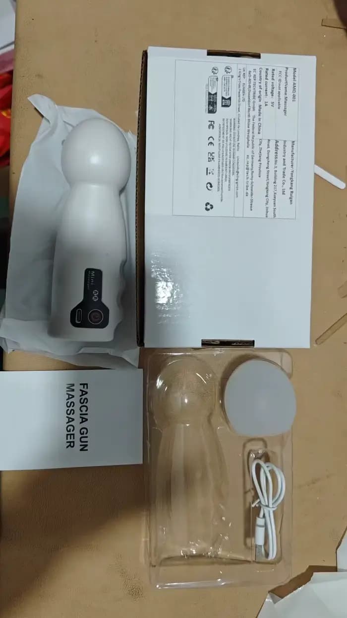 Mini masseur électrique portable, rechargeable par USB avec 4 réglages de vitesse, polyvalent pour le corps, le dos, le cou, les jambes et la taille