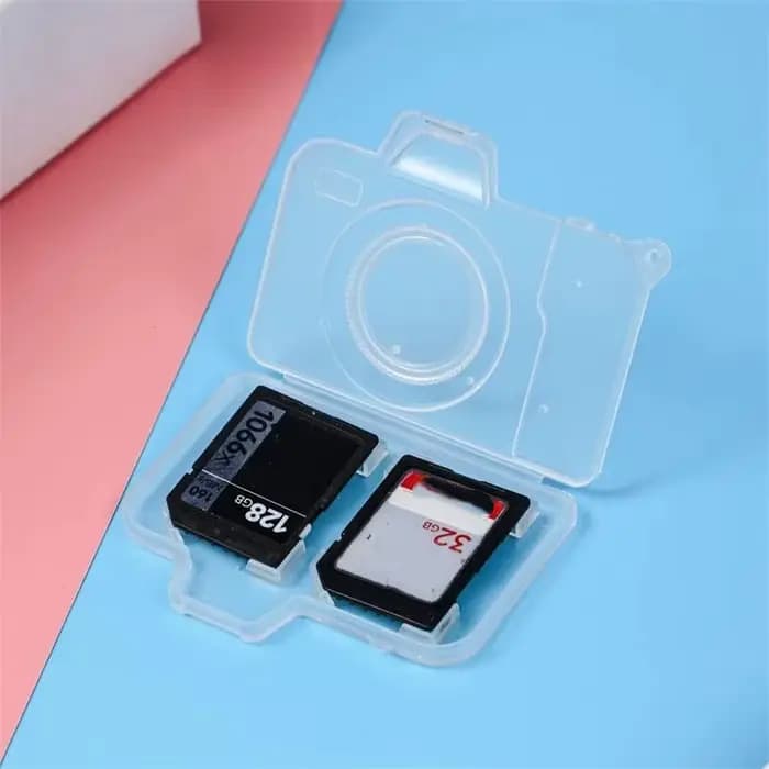 Organisateur de cartes compact en forme d'appareil photo, étui de rangement portable et durable pour les amateurs de photographie, pour les voyages et la prise de vue