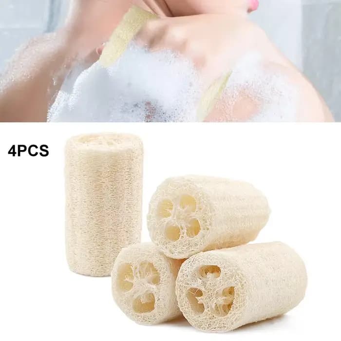 4 pièces/paquet Loofahs organiques Loofah Spa épurateur exfoliant naturel Luffa éponge de lavage du corps enlever la peau morte fait savon 4 pouces