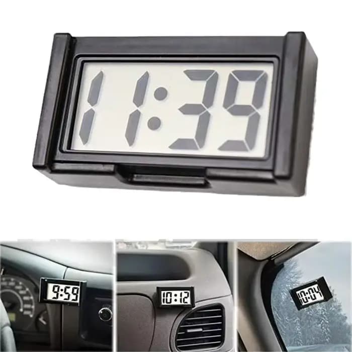 Horloge électronique de voiture tableau de bord temps affichage numérique électronique horloge de voiture auto-adhésive Simple horloge numérique accessoires de voiture