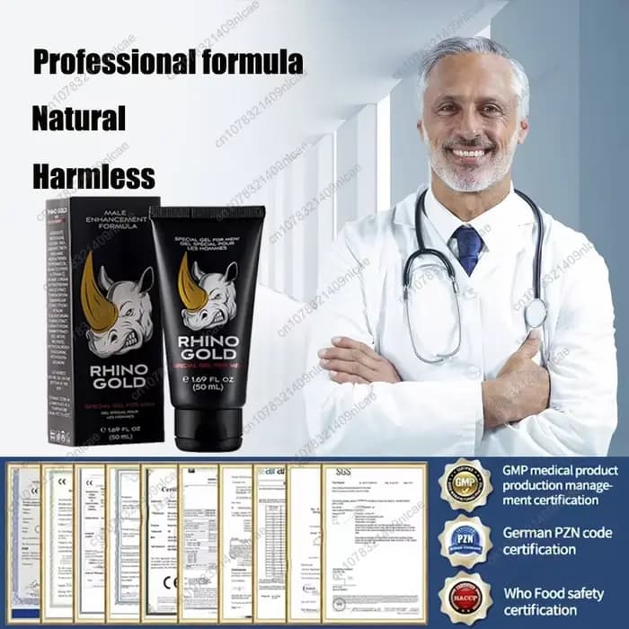 Crème de massage originale Gold Gel pour hommes, huiles pour le pénis, crème d'agrandissement pour l