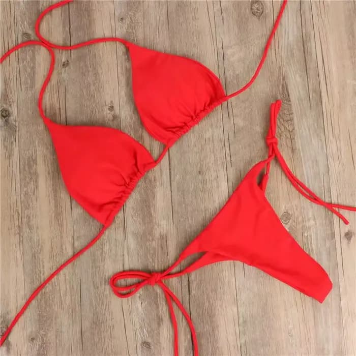 Maillot de bain d'été femmes Sexy Bikini ensemble push-up rembourré soutien-gorge string deux pièces
