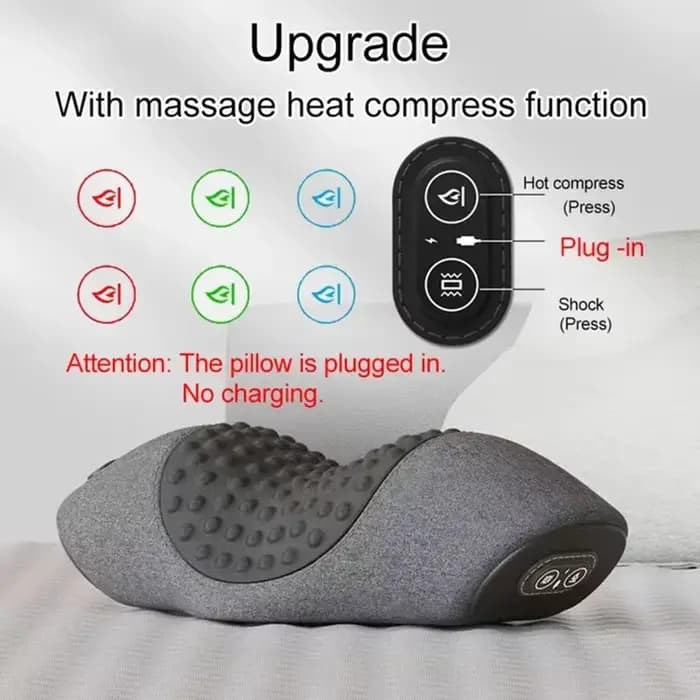 Oreiller masseur de cou électrique civière cervicale chauffage Vibration Massage dos Traction orthop