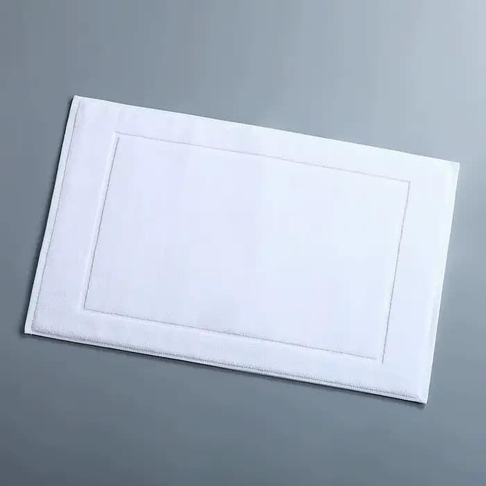 Serviette de sol blanche épaisse 100% coton, douce, antidérapante, absorbant l'eau, tapis de SPA pou